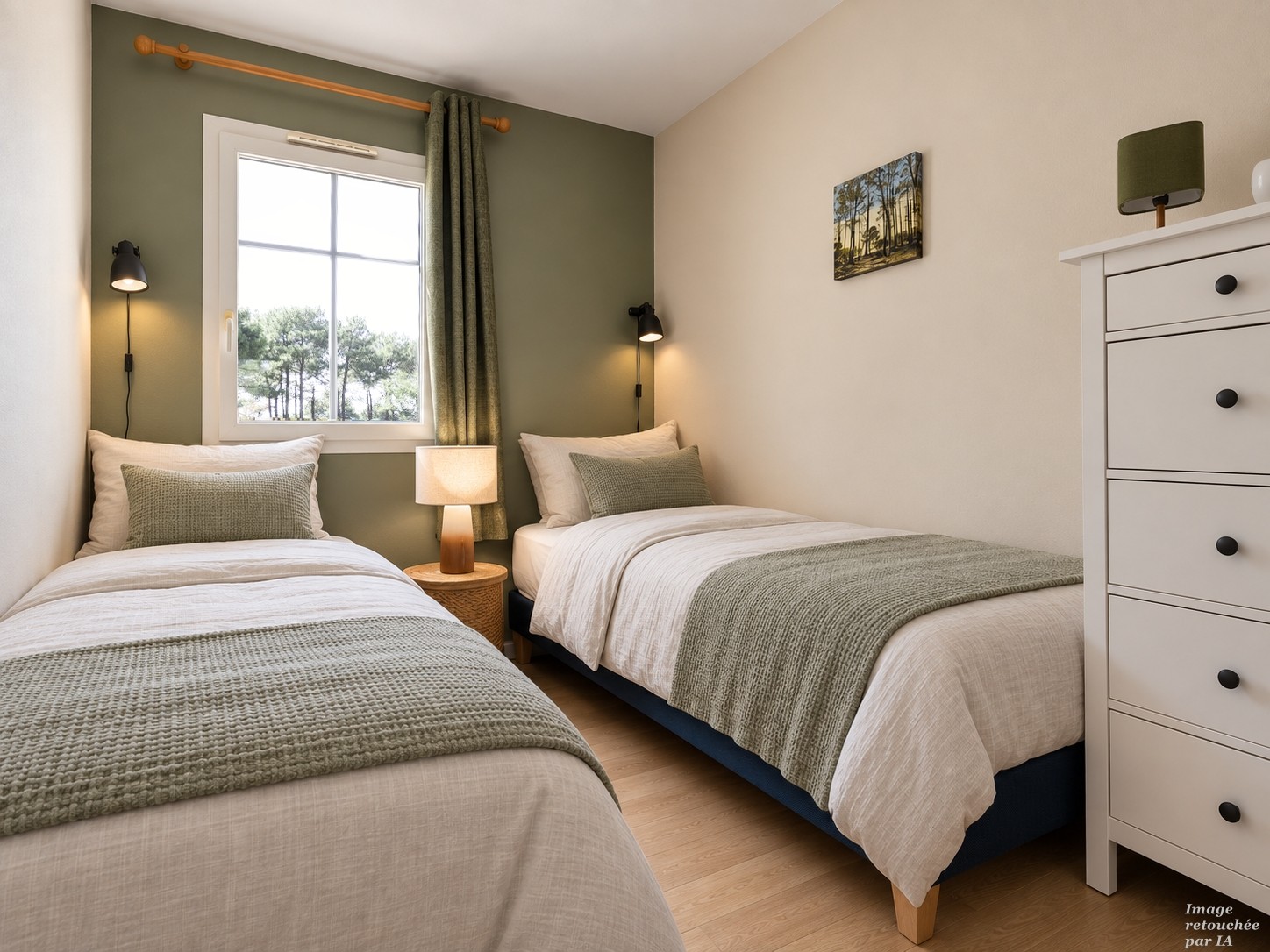 Chambre avec deux lits simples