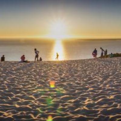 Coucher de soleil sur la dune du pyla