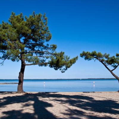 La belle plage du Moutchic sur le lac de Lacanau