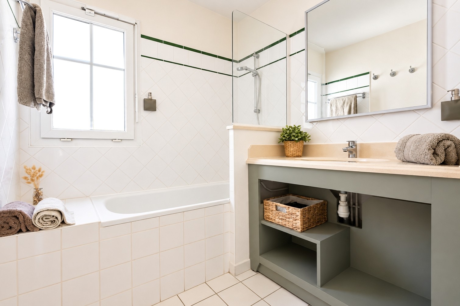 Salle de bain à l'étage